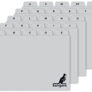 Tabkaartjes kangaro A-Z 148 x 100/110 mm voor o.a. ansichtkaarten