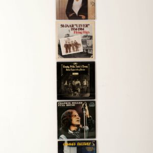 wanddisplay voor 5 LP's,PVC 180 micron kristalhelder
