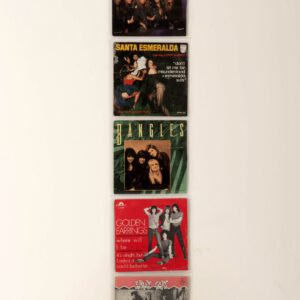 Wanddisplay voor 5 singles, Kristalhelder PVC