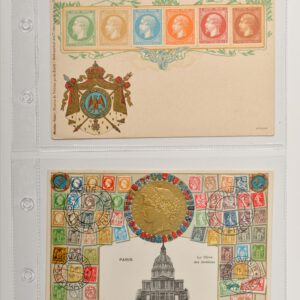 Mignon set van 10 stuks transparante bladen 2 vakken (vakmaat 102 x 154 mm) voor o.a. ansichtkaarten