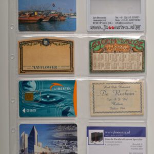 FDC set van 10 stuks transparante bladen 8 vakken (vakmaat 57 x 90 mm) voor o.a. coincards en visitekaartjes