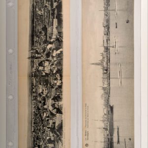 Din A4 set van 10 stuks transparante bladen  2 vakken verticaal (vakmaat 106 x 292 mm) voor o.a. afwijkende ansichtkaarten en etiketten