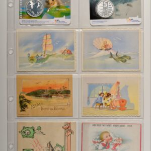 Din A4 set van 10 stuks transparante bladen 8 vakken (vakmaat 67 x 104 mm) voor o.a. coincards en suikerzakjes