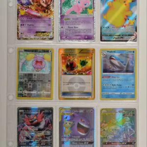 Din A4 set van 10 stuks transparante bladen 9 vakken (vakmaat 92 x 67 mm) voor o.a. speelkaarten en pokémon