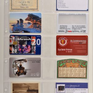 Din A4 set van 10 stuks transparante bladen 10 vakken (vakmaat 46 x 87 mm) voor o.a telefoonkaarten en visitekaartjes