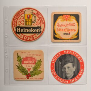 Liebig set van 10 stuks transparante bladen 4 vakken (vakmaat 122 x 120 mm) voor o.a. viewmaster en moderne bidprentjes