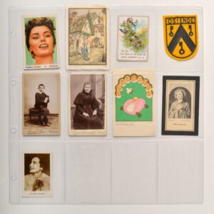 Post set van 10 stuks transparante bladen 12 vakken (vakmaat 99 x 72 mm) voor o.a.  carte de visite en speelkaarten