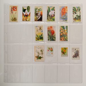 Post set van 10 stuks transparante bladen 24 vakken (vakmaat 71 x 47 mm) voor o.a. reclameplaatjes