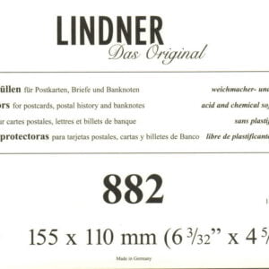 Lindner "882" luxe beschermhoezen voor o.a. moderne ansichtkaarten "110 x 155 mm" 50 stuks
