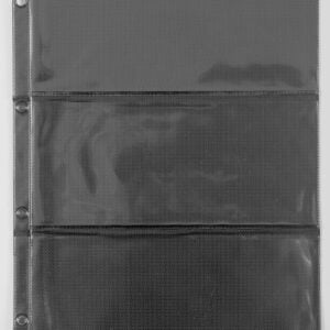 Din A4 set van 10 stuks zwarte fotex bladen 3 vakken (vakmaat 92 x 212 mm) voor o.a. bankbiljetten