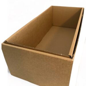Kartonnen opbergdoos voor prentbriefkaarten / ansichtkaarten, bodem + deksel 405 x 163 x 130 mm